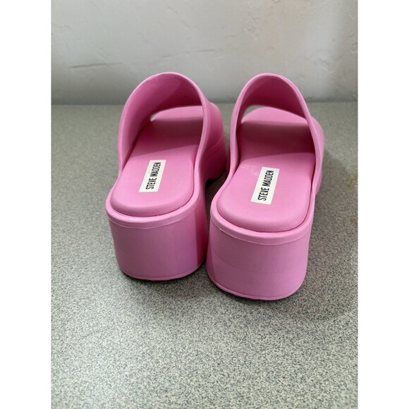 Steve Madden Women Slinky J Platform Slide Sandals Size 6 Pink Jelly Shoes - Picture 5 of 14